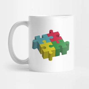 Puzzle Pieces Art - 3d art Mug